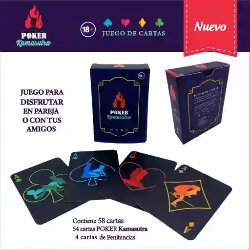 Juego De Cartas Póker Kamasutra Hetero