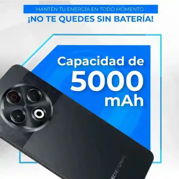 Celular Tecno Spark 30 256gb 16gb Negro + Obsequio Audífonos Inalámbricos