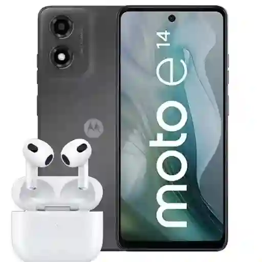 Celular Motorola E14 + Audifonos Inalambricos