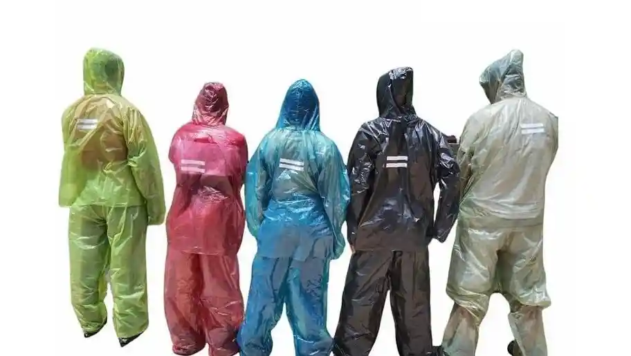 Impermeable Moto Bicicleta Plástico Talla. M - Rojo