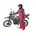 Impermeable Moto Bicicleta Plástico Talla. M - Rojo