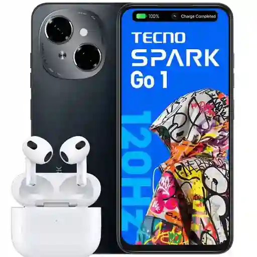 Celular Tecno Spark Go 1 Ram 3gb 64gb + Audifonos Inalambricos