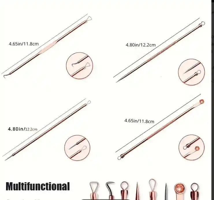 Set Removedor De Espinillas Puntos Negros Acne Kit Limpieza