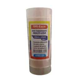 Cinta Transparente Offi Esco Paqx8unid 18mm/40mt
