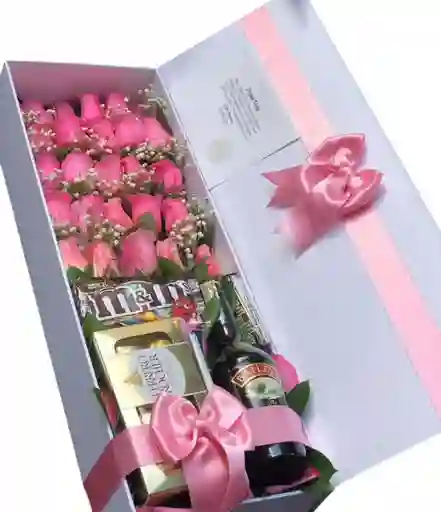 Caja De Rosas De Lujo
