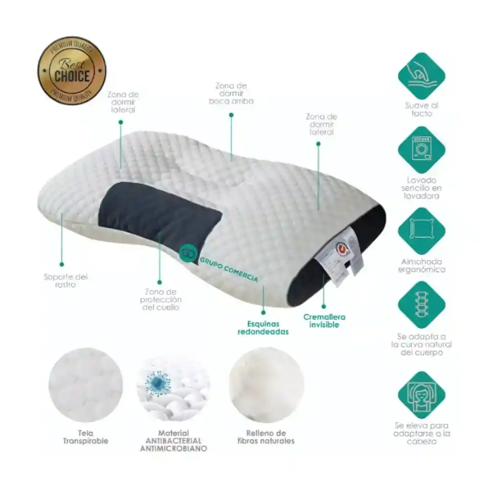 Combo Cubrelecho Doble Cama Ovejero + 2 Almohadas Semi-ortopédicas + Obsequio Fundas Satín
