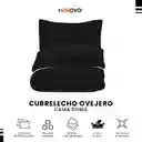 Combo Cubrelecho Doble Cama Ovejero + 2 Almohadas Semi-ortopédicas + Obsequio Fundas Satín