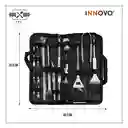 Combo Set Utensilios Asado X29 Piezas Estuche+ Kit Sacacorchos Tipo Botella X5