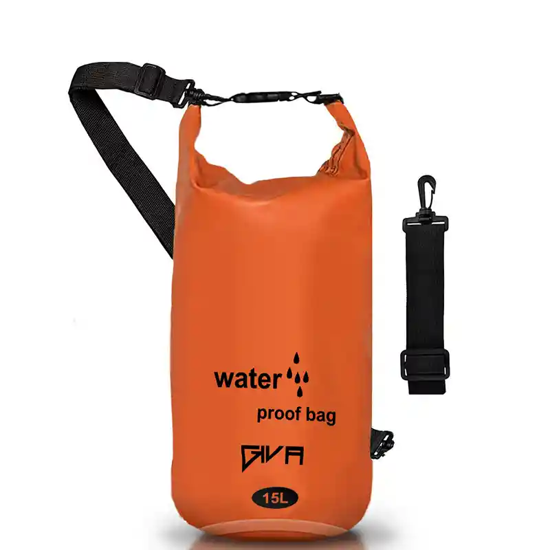 Dry Bag 100% Impermebale, 15l, Morral, Estuche, Bolsa Color Naranja