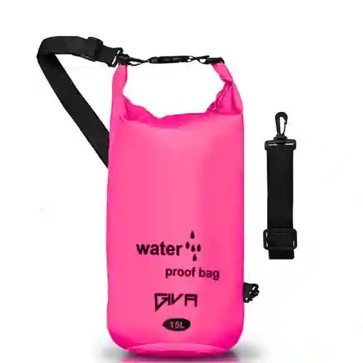 Dry Bag 100% Impermebale, 15l, Morral, Estuche, Bolsa Color Fucsia