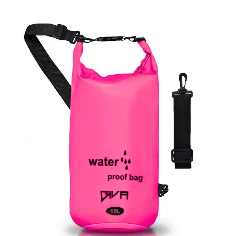 Dry Bag 100% Impermebale, 15l, Morral, Estuche, Bolsa Color Fucsia