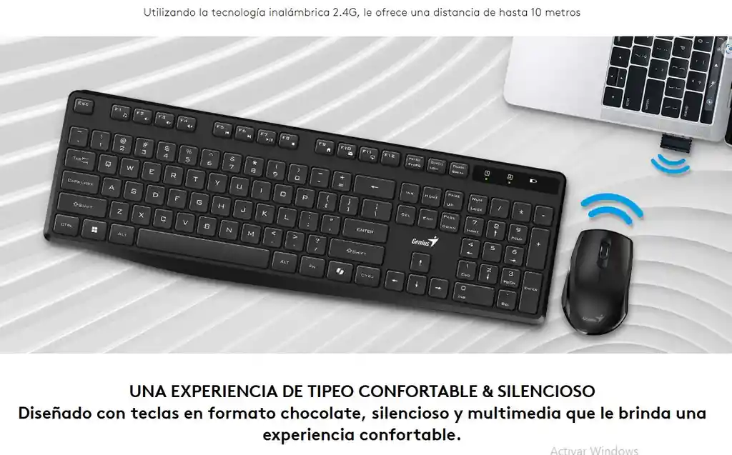 ¡mejora Tu Productividad! Combo Teclado Y Mouse Km-8206s Inalambrico, Silenciosos, Confortables, Con Tecla Ai Copilot Para Windows 11-mac