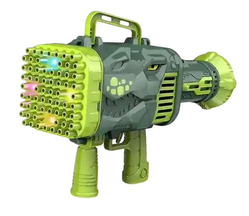 Juguete Pistola De Burbujas De 64 Orificios Con Colores Carga Usb