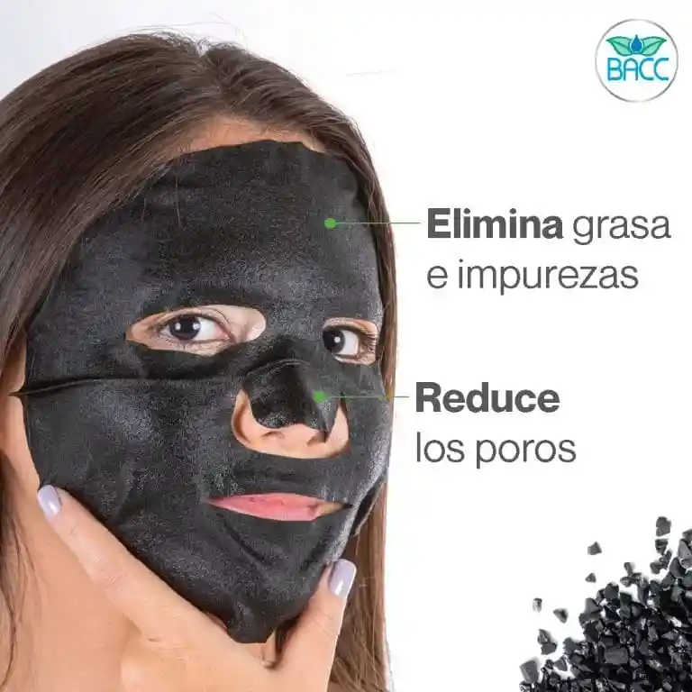 Mascarilla Negra Facial Con Carbon De Bambu