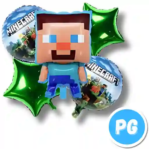 Paquete De Bombas De Minecraft X5 Unds Para Inflar Con Aire O Helio