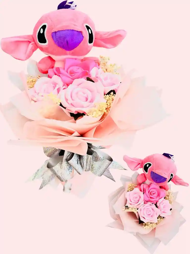 Regalo Especial Ramo De Angel Con Rosas - Dia De La Madre - Regalo Cumpleaños - Feliz Dia