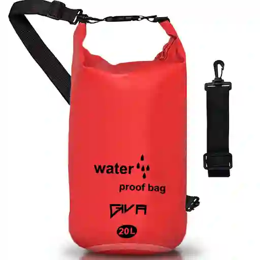 Dry Bag 100% Impermeable 20 Lts, Bolsa, Estuche, Morral Color Rojo