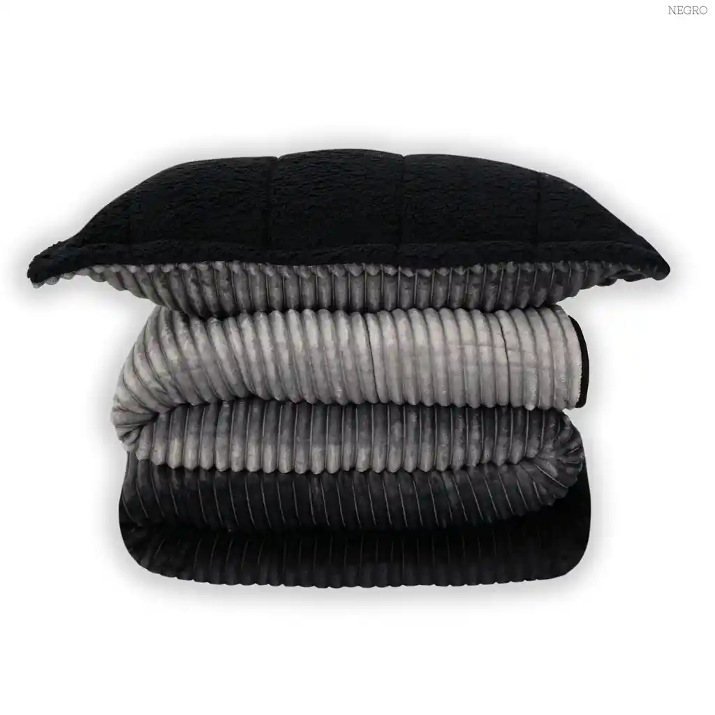 Cubrelecho Doble Royal Degradado Negro