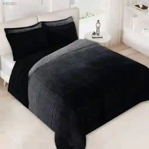 Cubrelecho Doble Royal Degradado Negro