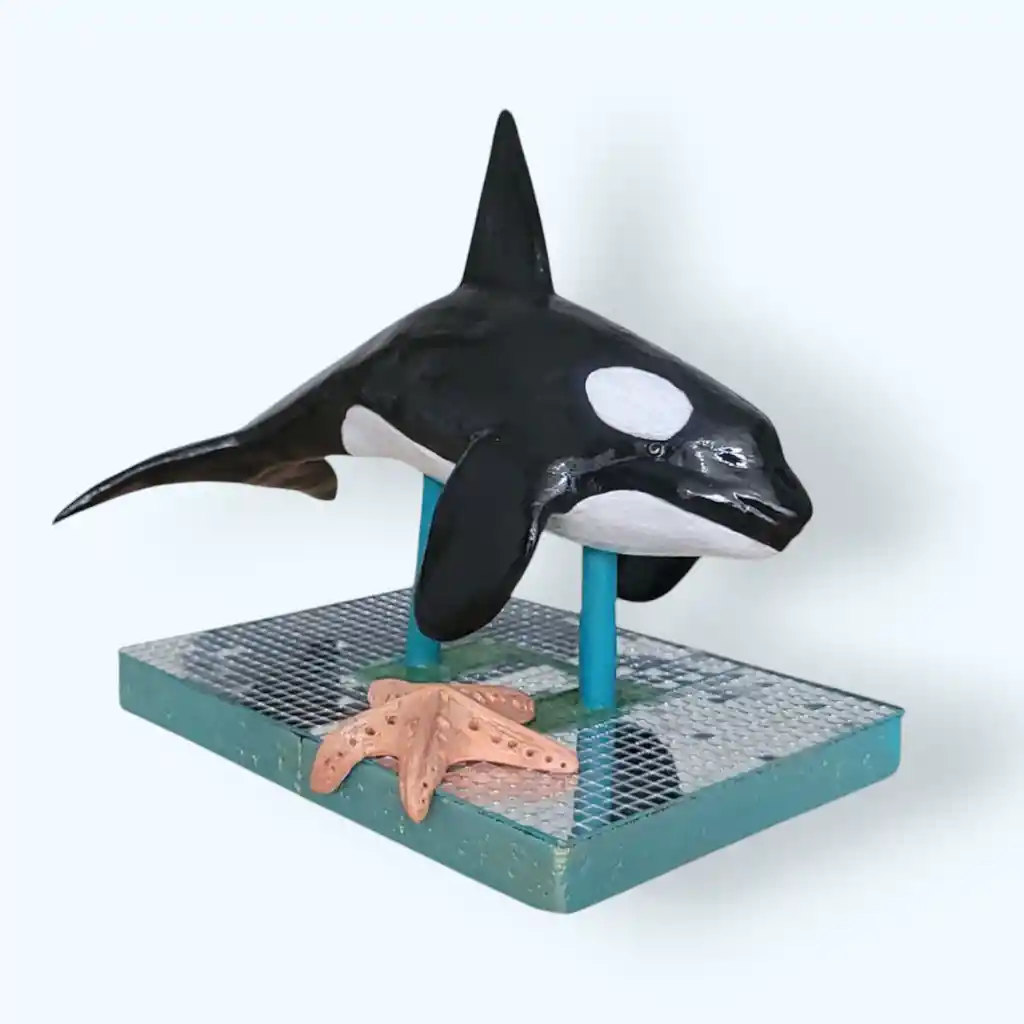 Ballena Decorativa En Arcilla 19 C.m.