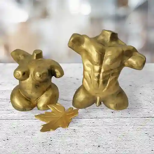 Set Hombre Y Mujer – Decoración Artesanal En Arcilla 14 C.m.