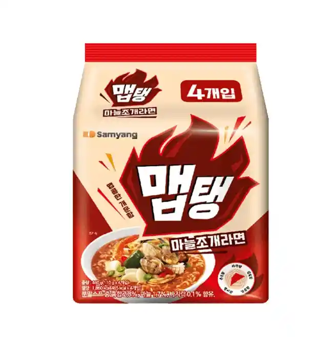 Familypack Ramen Maptaeng Con Almejas Y Ajo - Picante X 4 Und
