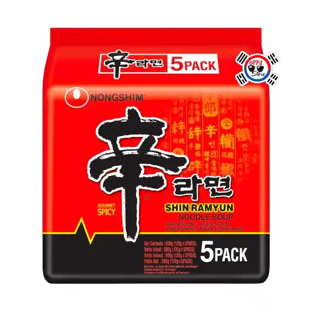 Multipack Ramen Shin De 120gr X 5 Und - Picante