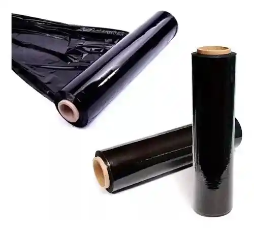 Rollo De Vinipel Industrial Negro 500 Mtrs X 15 Cms Ancho Stretch De Embalaje Empaques