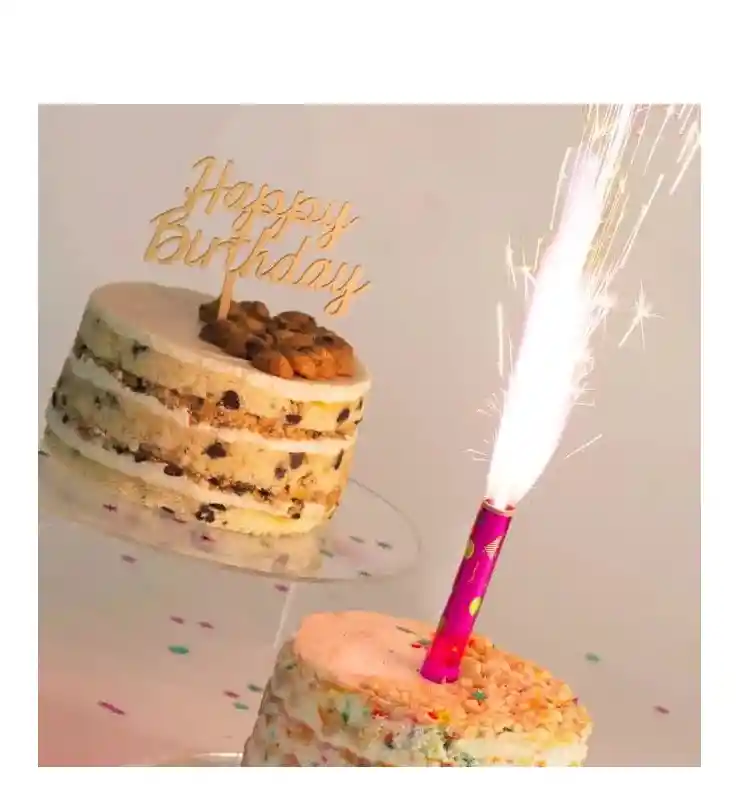 Velas Bengala Tipo Volcán Para Cumpleaños X6 Unidades / 15 Cm