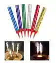 Velas Bengala Tipo Volcán Para Cumpleaños X6 Unidades / 15 Cm