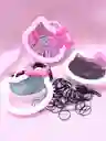 Cajita Hello Kitty De Cauchos O Ligas Para El Cabello - Peinados Sin Limite