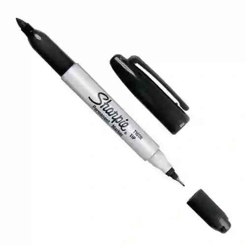 Sharpie Marcador Doble Punta Negro Permanente