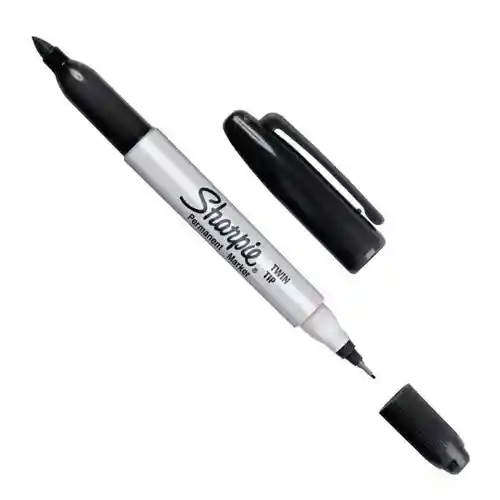 Sharpie Marcador Doble Punta Negro Permanente