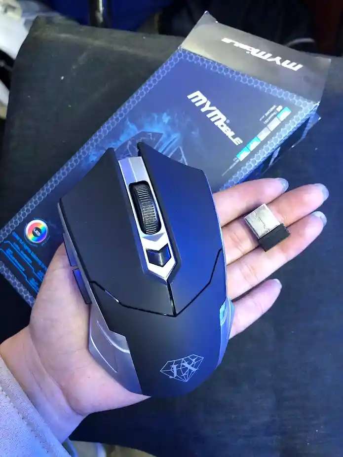 Mouse Inalambrico Negro Con Gris Mate Jx