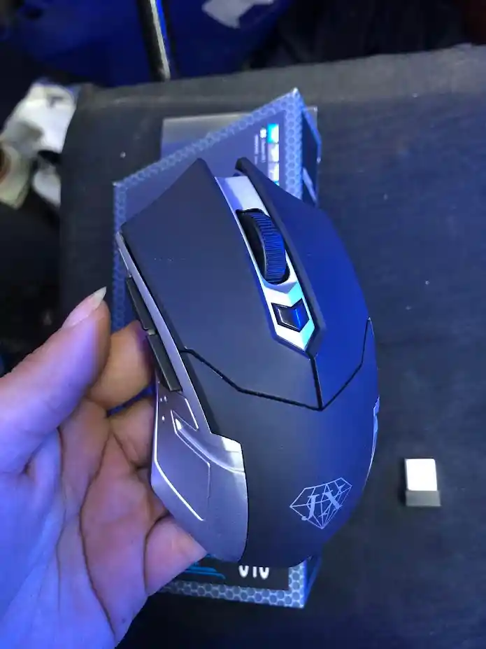 Mouse Inalambrico Negro Con Gris Mate Jx