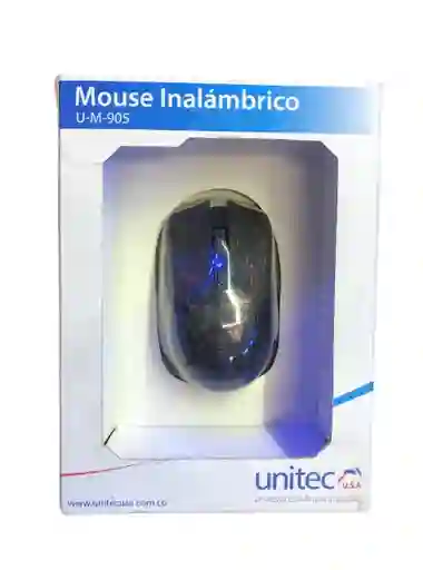 Mouse Inalambrico Negro Unitec