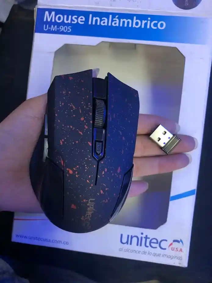 Mouse Inalambrico Negro Unitec