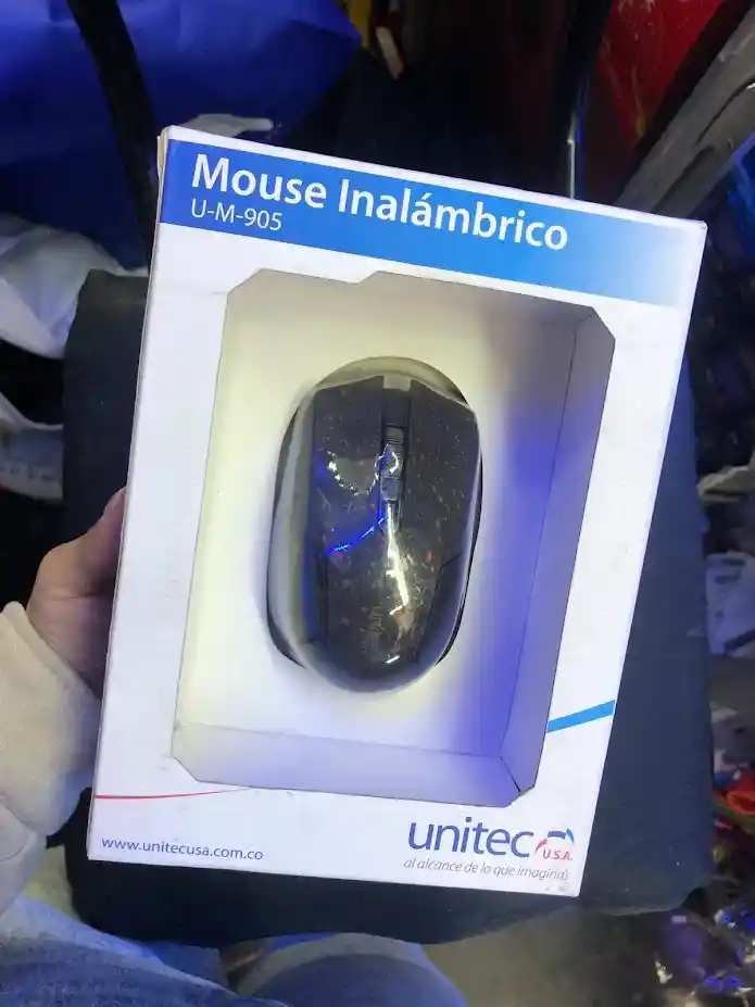 Mouse Inalambrico Negro Unitec