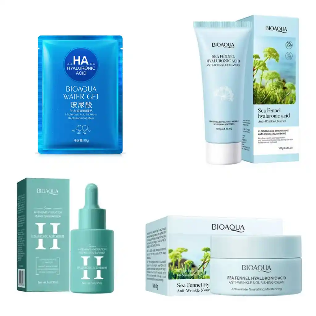 Kit Facial Hinojo Marino Con Ácido Hialurónico Bioaqua