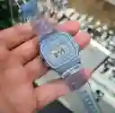 Reloj Digital Casio F-91w Unisex 1:1 Azul Transparente