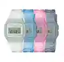 Reloj Digital Casio F-91w Unisex 1:1 Azul Transparente