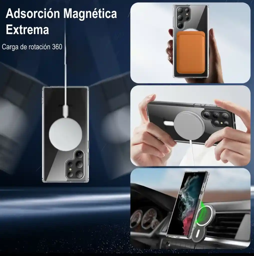 Estuche Samsung S23 Ultra Magnético Transparente