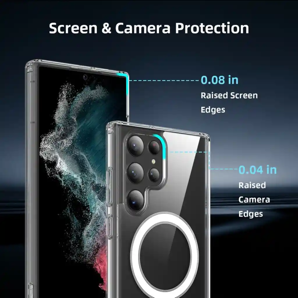 Estuche Samsung S23 Ultra Magnético Transparente
