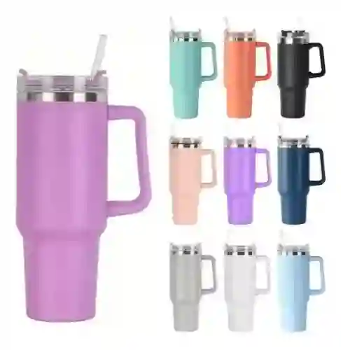 Termo Vaso Botella Acero Inoxidable Con Pitillo 1200 Ml