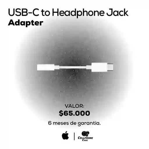 Adaptador Tipo C A Headphone Jack