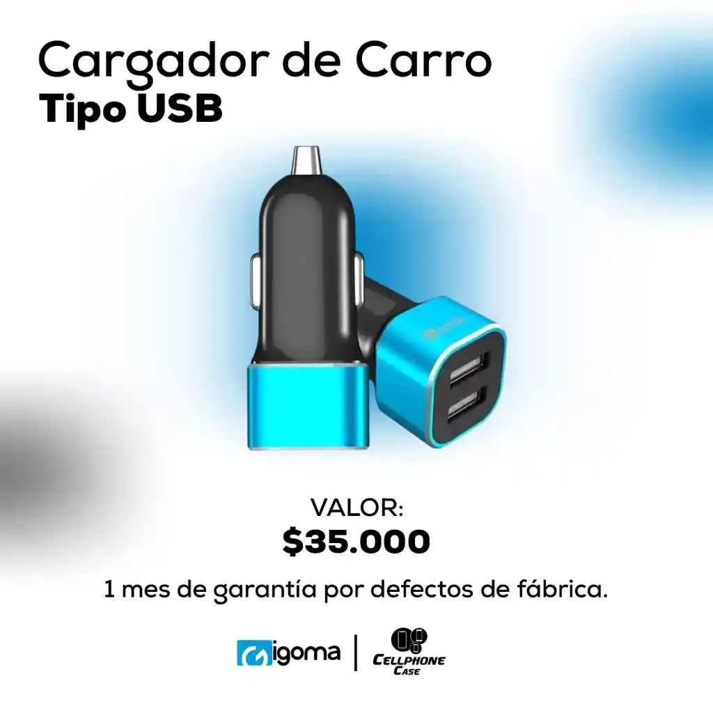 Cargador De Carro Usb