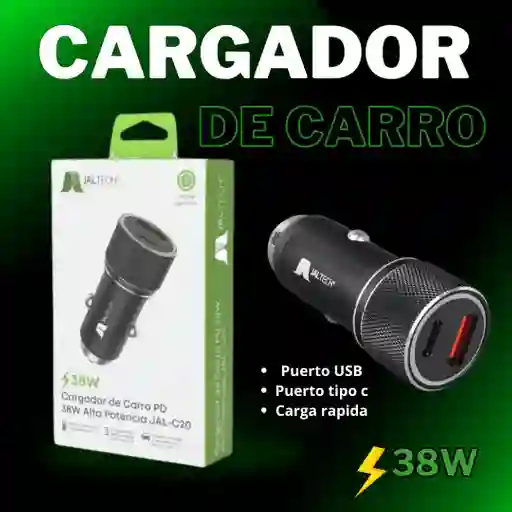 Cargador Para Vehiculo / Cargador De Carro/ Cargador De Automovil Carga Rapida