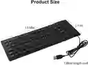 Teclado De Silicona Plegable Portátil, Usb 85 Teclas, Ligero