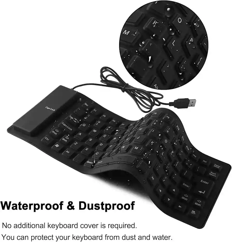 Teclado De Silicona Plegable Portátil, Usb 85 Teclas, Ligero