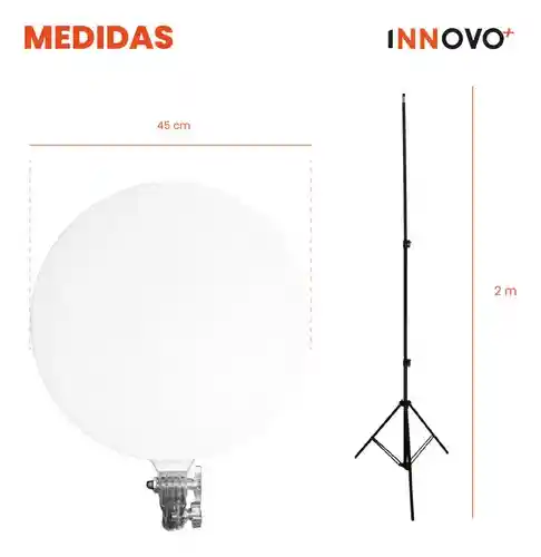 Panel De Iluminación Profesional Multicolor Ajustable Rgb 3000w Con Trípode 2m Innovo Led